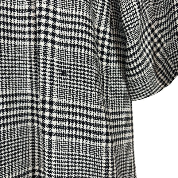 Rickie Freeman Teri Jon Wool Houndstooth Gingham Blazer Dress Black Gray Size 12 - Picture 8 of 12